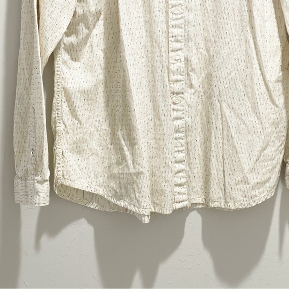 CARBON 2 COLBALT Men’s Ivory Multi Stitched Long Sleeve Button Down Shirt Sz XL - Picture 4 of 7